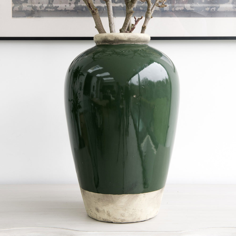 Carlingford Tall Green Urn 44cm
