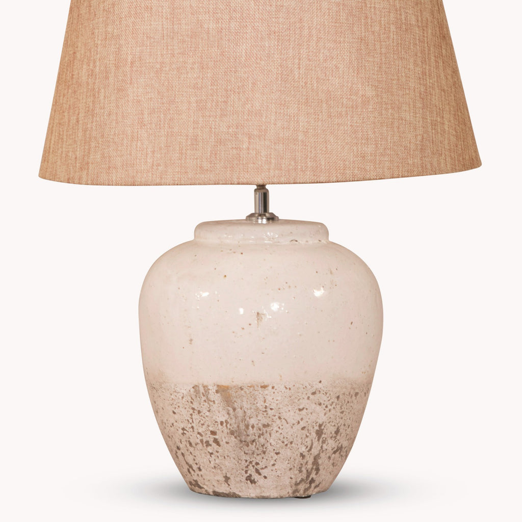 Clemsfold Rounded Stone Lamp with Gravel Shade 60cm