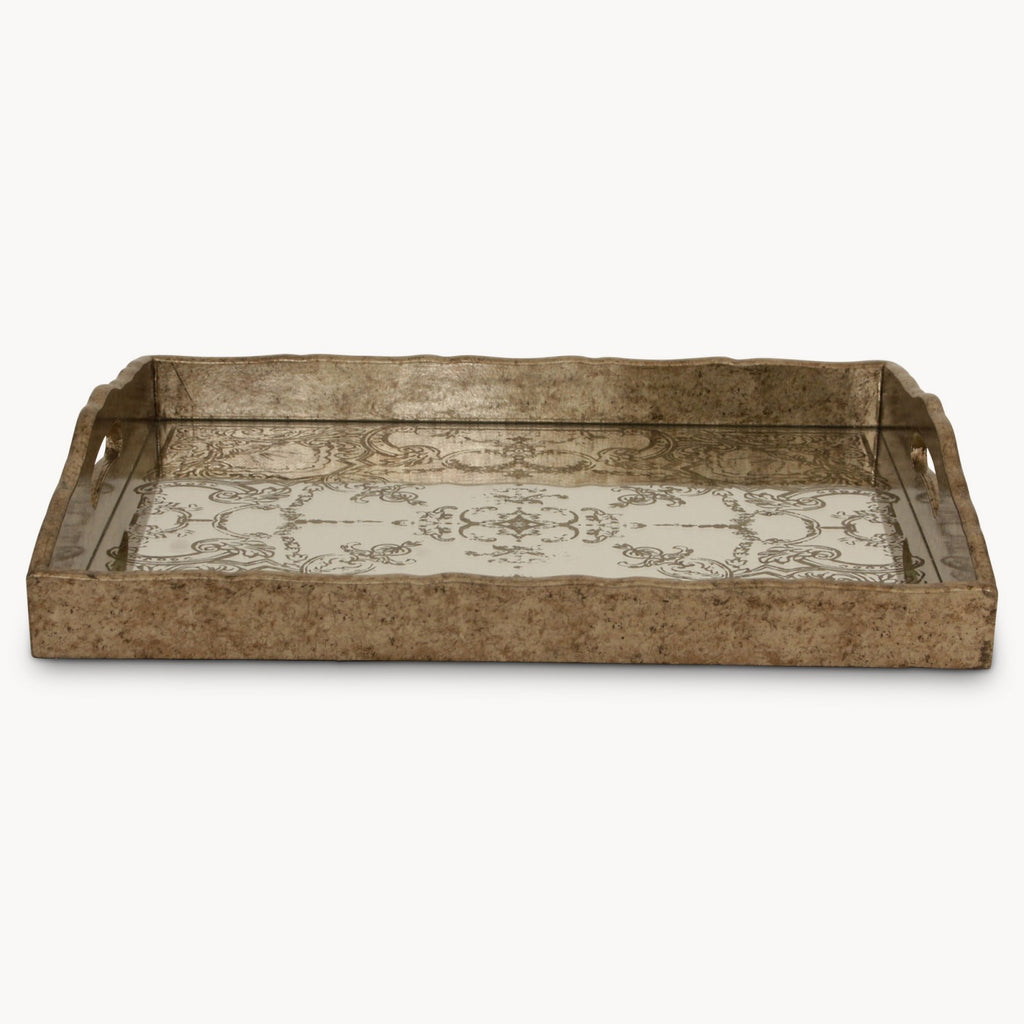 Waltham Rectangular Tray with Decorative Pattern