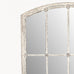 Distressed White Iron Window Pane Mirror H137cm