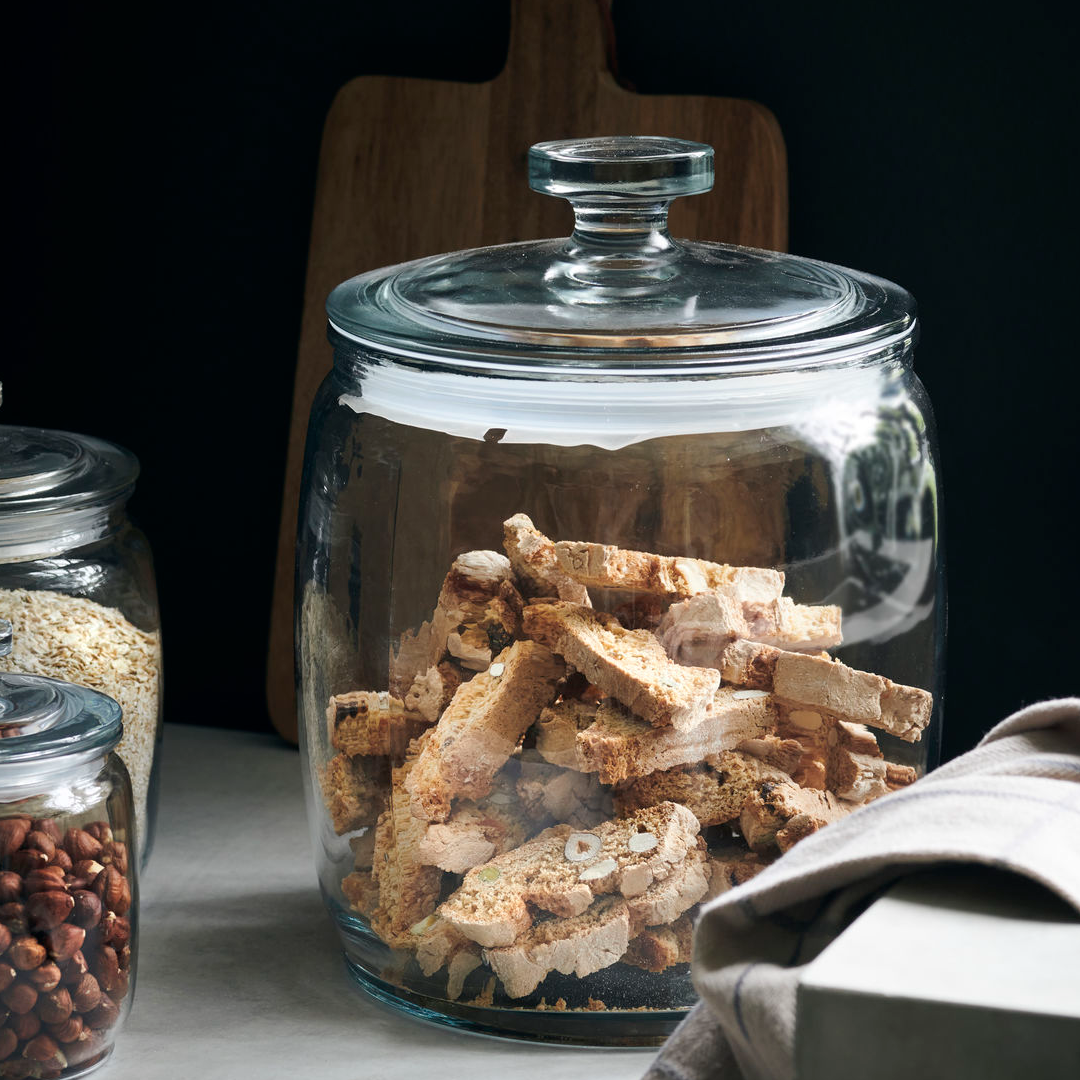 Glass Storage Jars with Glass Lids
