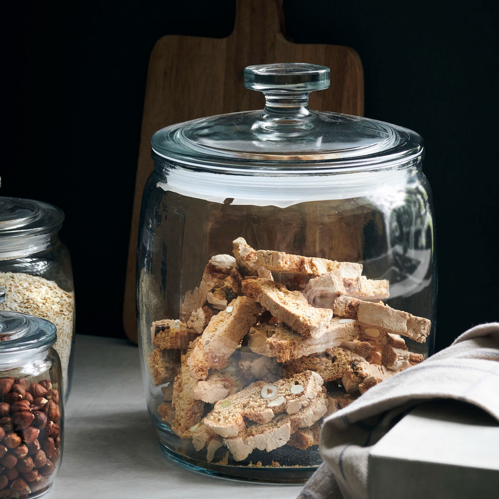 Glass Storage Jars with Glass Lids