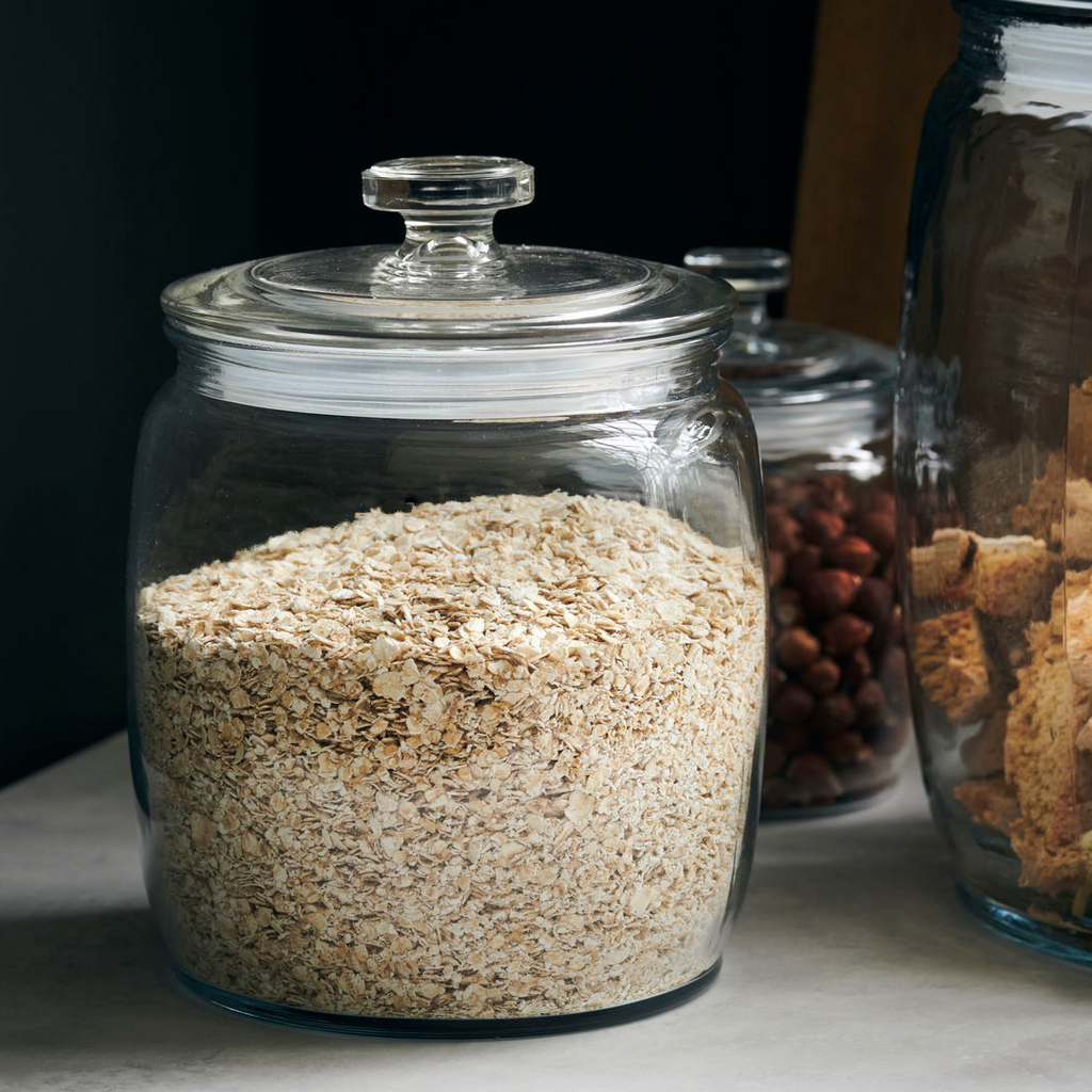 Glass Storage Jars with Glass Lids