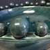 Emmerdale Teal Bowl with Balls on Rim