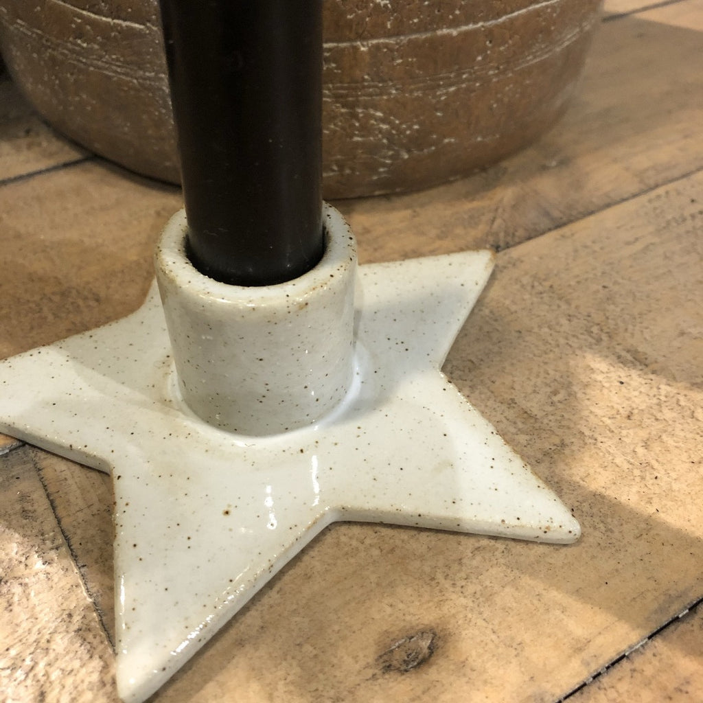 Star Porcelain Dinner Candle Holder 12cm | Annie Mo's
