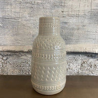 Soft Grey Patterned Glazed Vase 35cm | Annie Mo's B