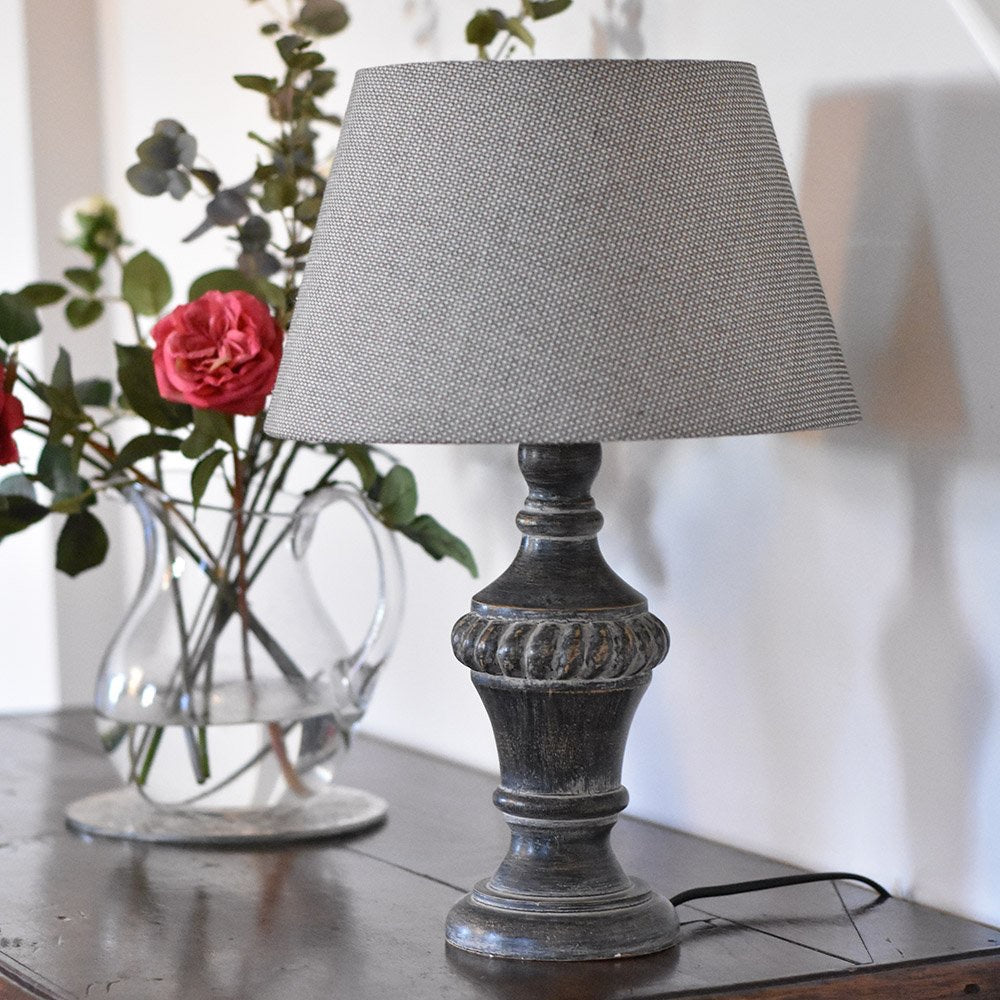 Stonewash Grey Table Lamp 32cm