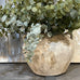 Distressed Cement Squat Vase 41cm