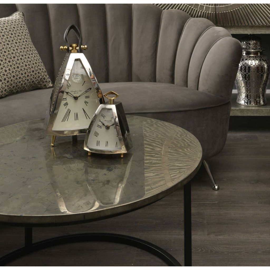 Isosceles Curved Front Mantle Clock Large 36cm