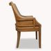 Striped Deconstructed Beige Linen and Oak Carver Dining Chair