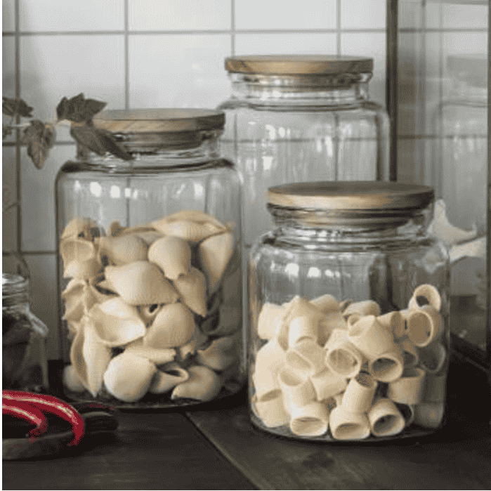 Glass Jars with Wooden Lids