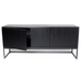 Timo Three Door Sideboard with Slatted Front 70cm High