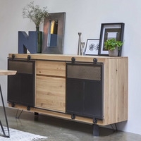 Elements Sideboard with Two Metal Sliding Doors | Annie Mo's
