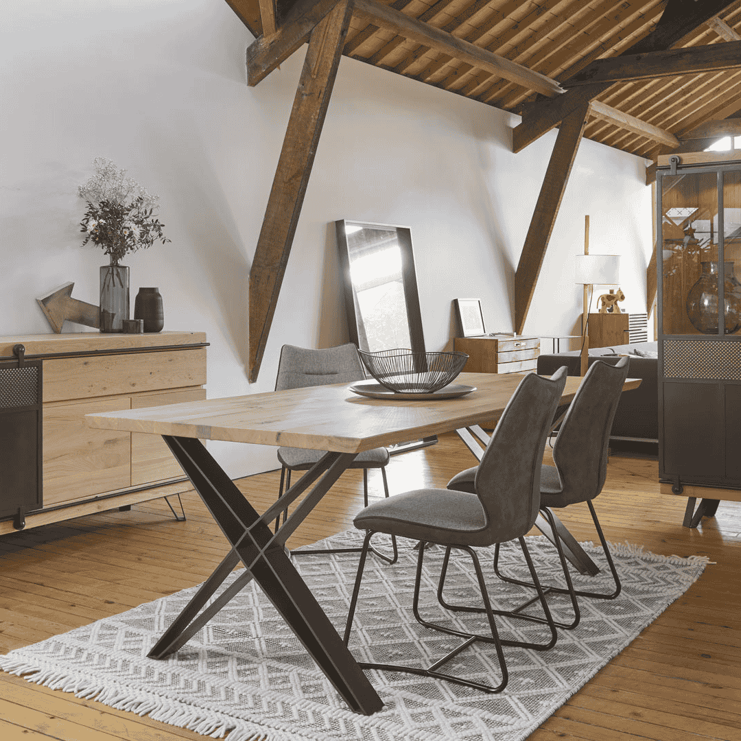 Elements Dining Tables with Cross Legs 90cm Wide-B