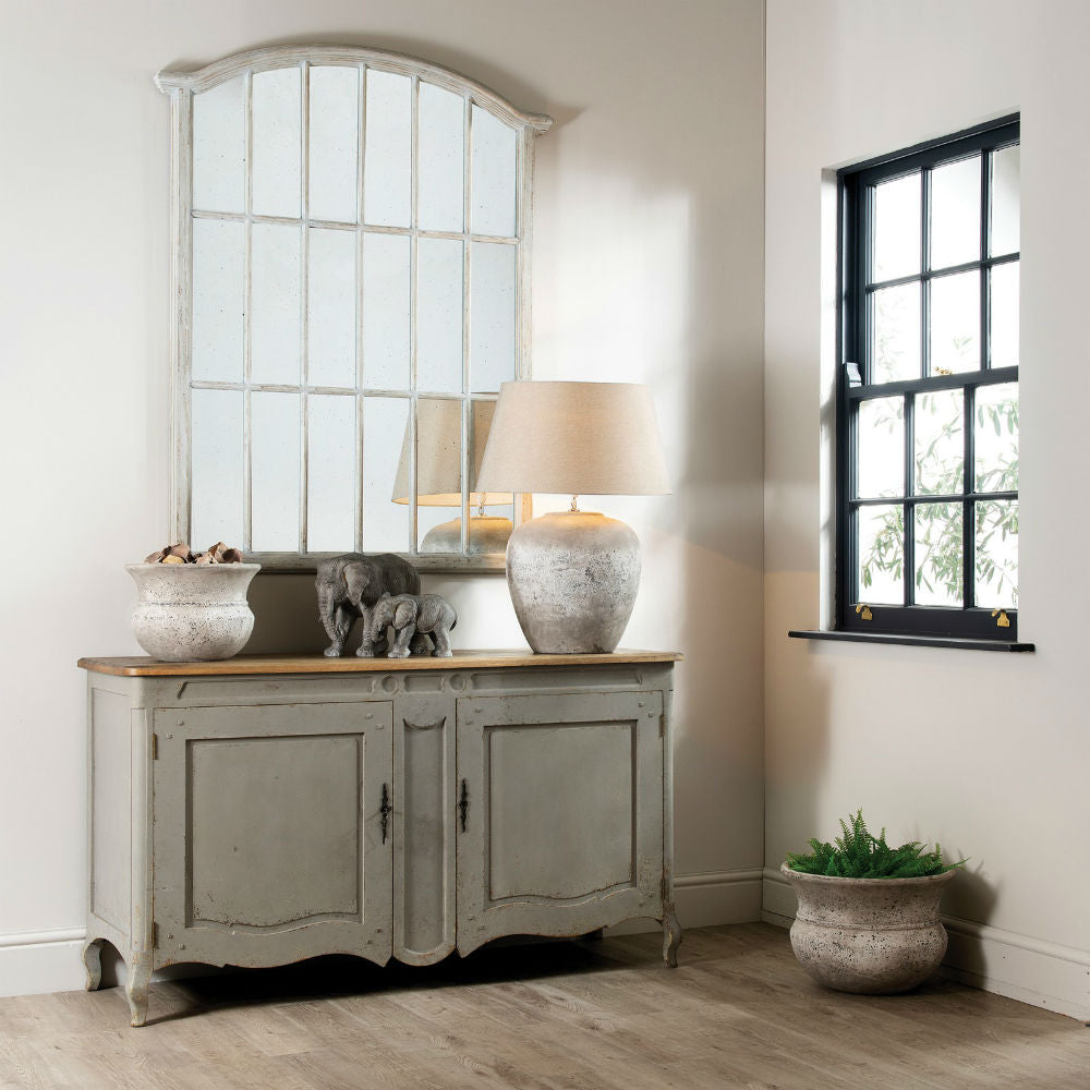 Pale Grey Window Pane Mirror 150cm | Annie Mo's 2
