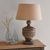 Antique Black Table Lamp with Shade 48cm