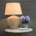 Rustic Ceramic Lamp with Taupe Shade 56cm