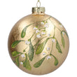 Glass Bauble 10cm - Gold Leaf - Mistletoe | Annie Mo's