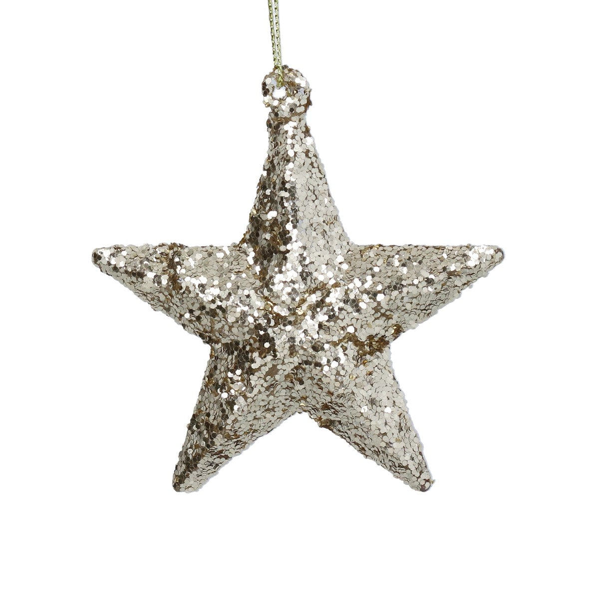 Gold Glitter Glass Star 9cm | Annie Mo's