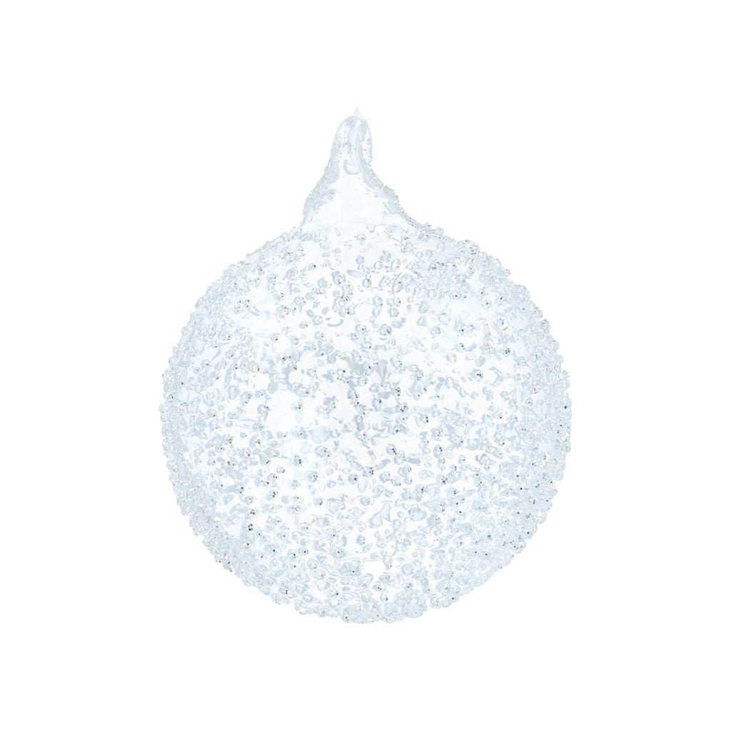 Clear Beaded Glass Bauble 8cm | Annie Mo's
