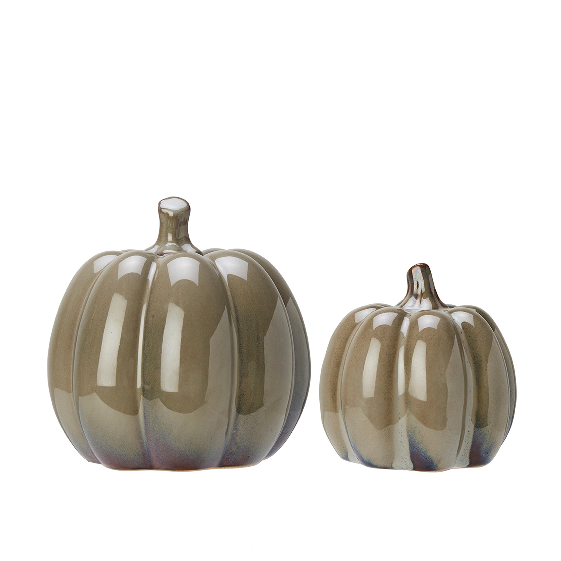 Grey Melange Ceramic Glazed Pumpkins - Size Choice | Annie Mo's