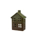 Set of Two Porcelain Green Melange Houses 17cm