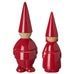 A Pair of Red Clad Stoneware Characters 19cm | Annie Mo's
