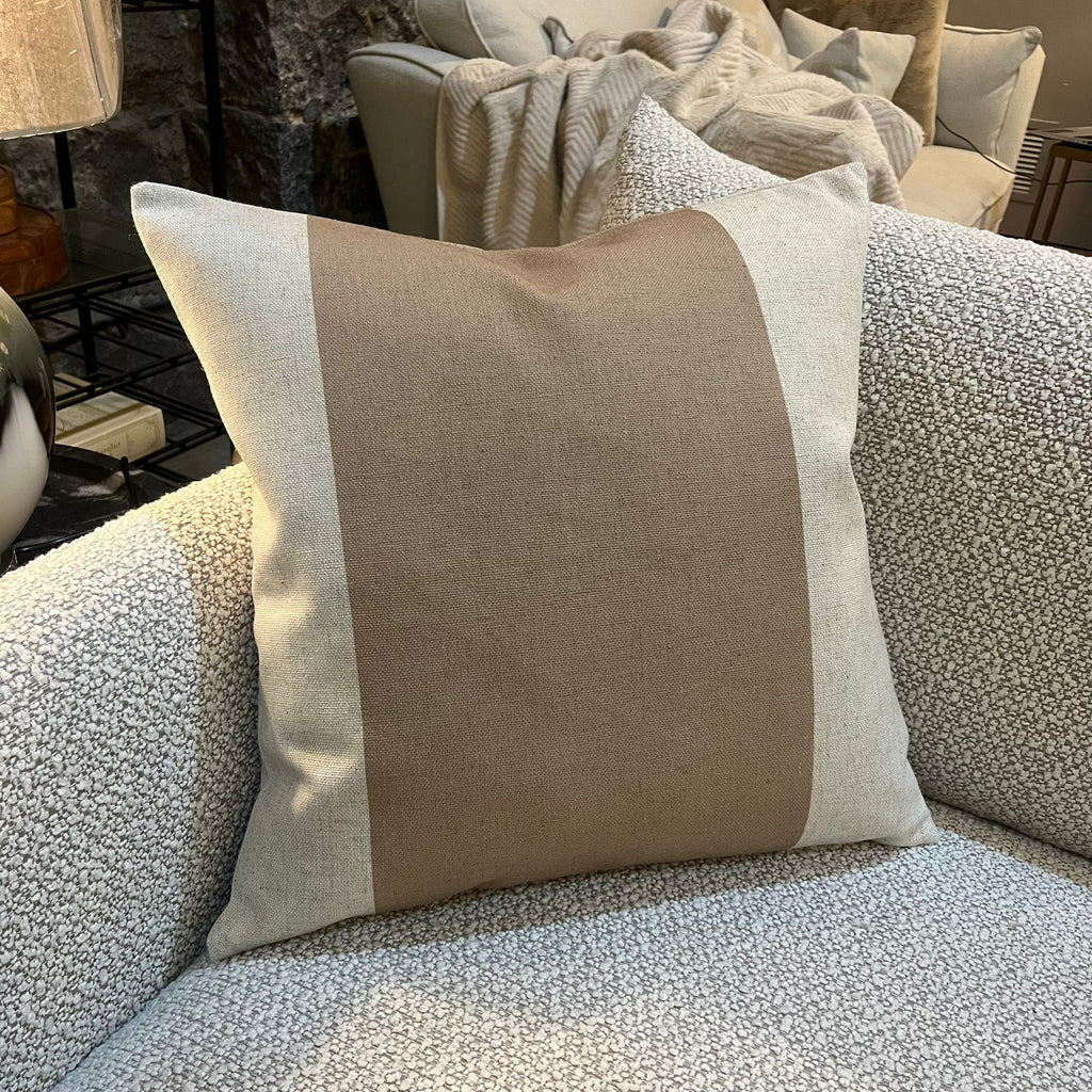 Atlantic Stripe Champagne Feather Filled Cushion 50X50cm