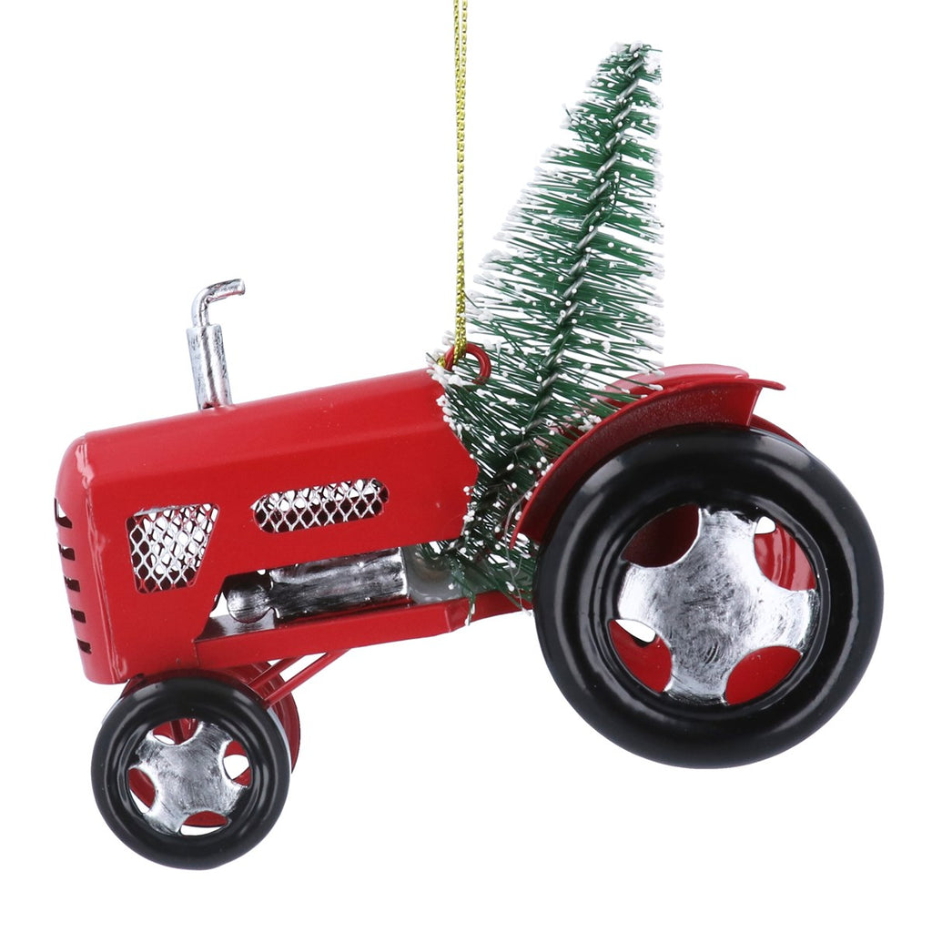 Metal Tractor with Tree 12cm | Annie Mo's
