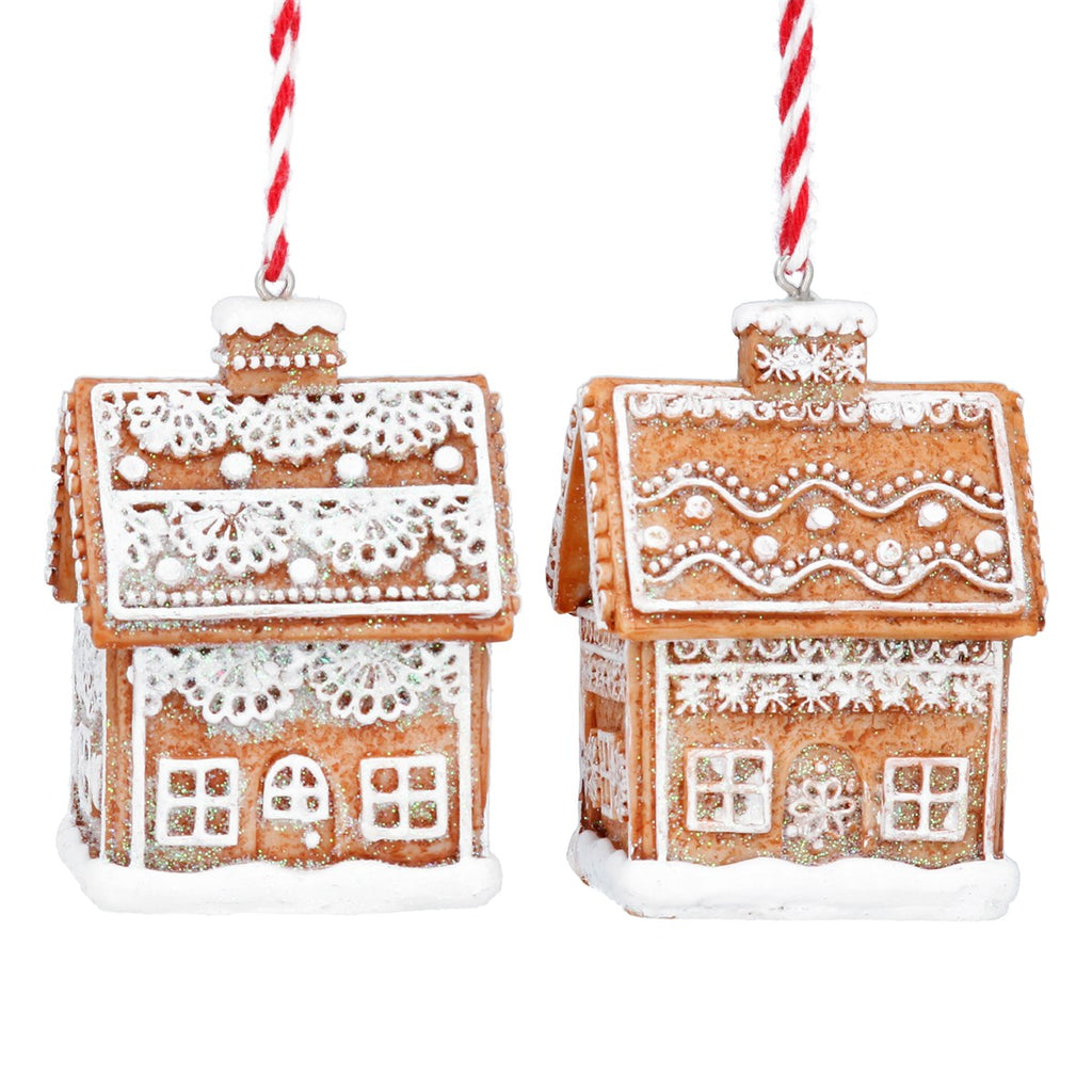 Two Assorted Gingerbread 'Lace' Houses 6cm | Annie Mo's