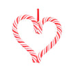 Acrylic Hanging Dec 8.8cm - Candy Cane Heart | Annie Mo's