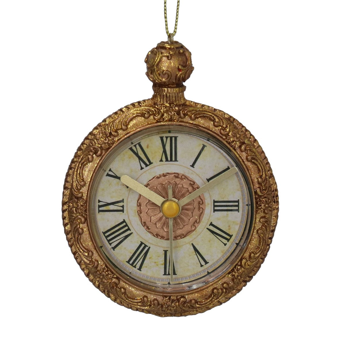 Resin Hanging Dec 9cm - Gold Pocket Watch | Annie Mo's