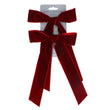 Pack/2 Velvet Hanging Dec 14cm - Plum Bow | Annie Mo's