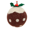 Brown Wool Hanging Christmas Pudding