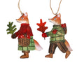 Resin Fox 7cm - Mr or Mrs in Plaid