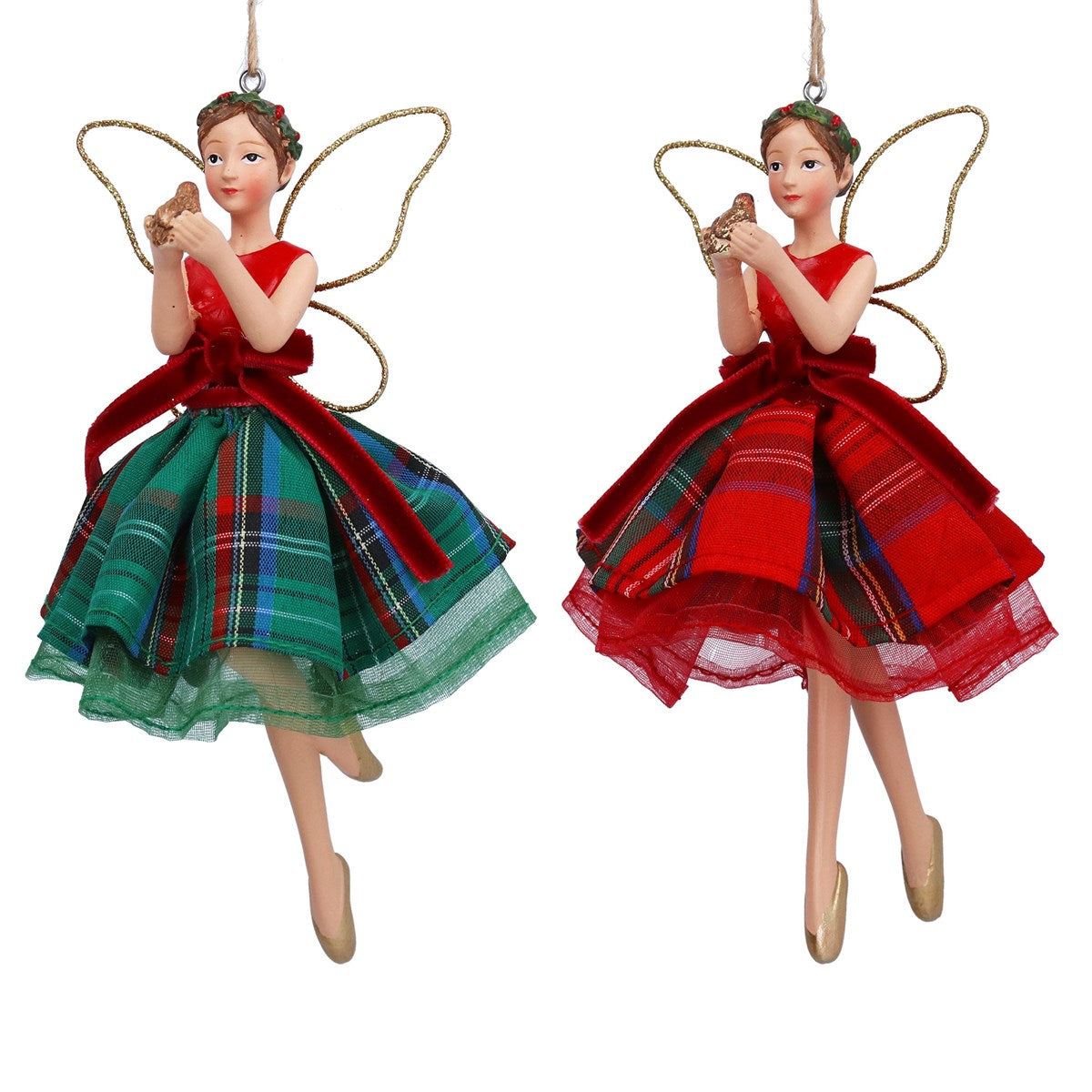 Tartan Hanging Fairies 15cm - Choice of Colour | Annie Mo's