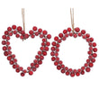 Red Berry Heart/Wreath Decoration, Choice of Style