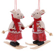 Fabric Decoration 11cm - Mr/Mrs Skiing Mouse - Style Choice | Annie Mo's