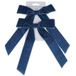 Blue Velvet Bow Dec, Pack of Two | Annie Mo's