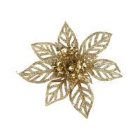 Gold Sparkling Clip on Flower 14cm | Annie Mo's