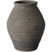 Minerva Terracotta Vase with Grooves 29cm | Annie Mo's