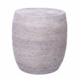 Natural White Wash Rattan Round  Lamp Table 45cm