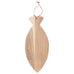 Cutting Board with Leather String Oblong Fish Acacia Wood 47cm