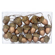 Box/18 Wood Hanging Dec 10cm - Copper Sparkling Acorn | Annie Mo's
