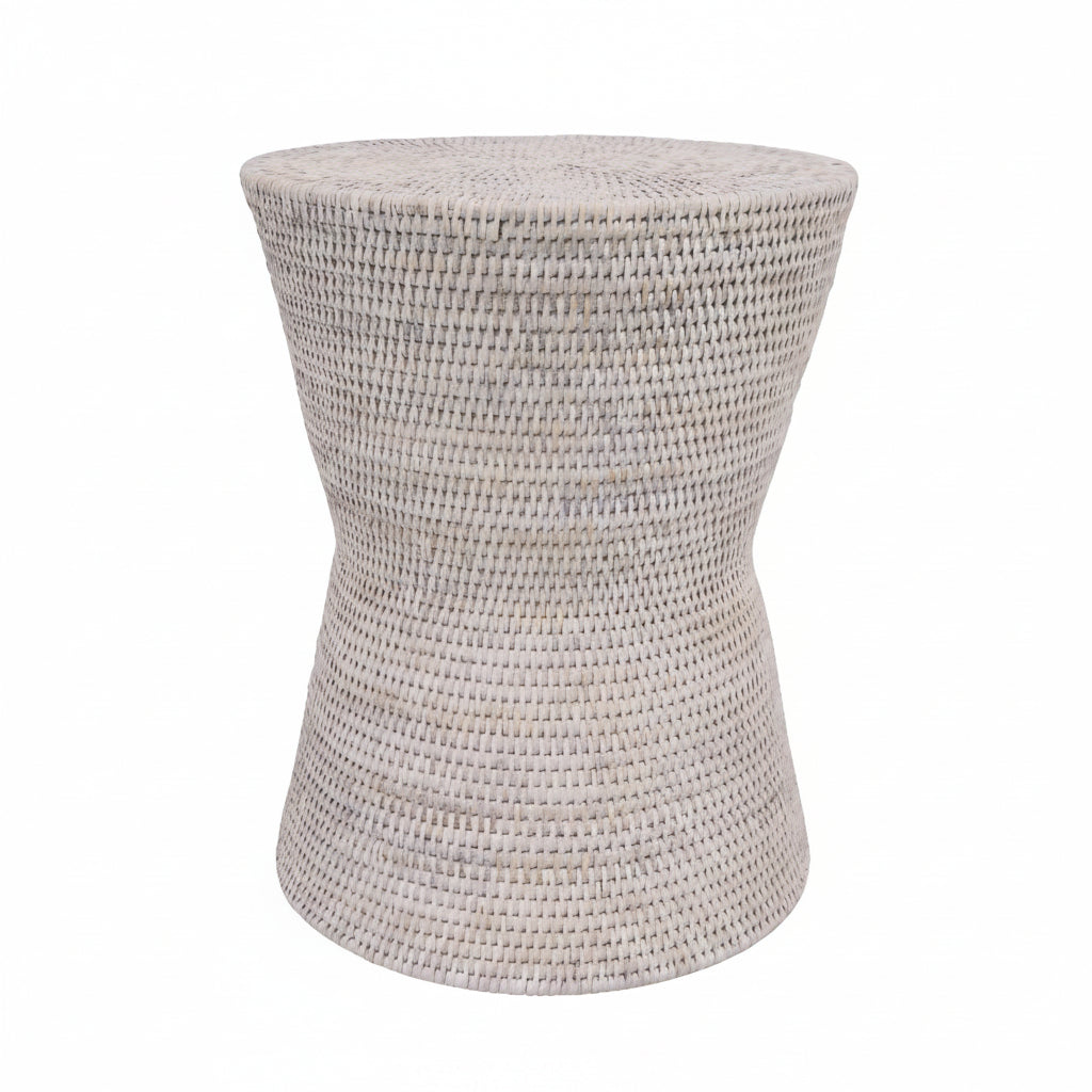 Natural White Wash Rattan Table 45cm | Annie Mo's