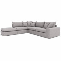 Peri 1 Arm 2 Seat RHF with Corner Unit, Armless Unit and Footstool