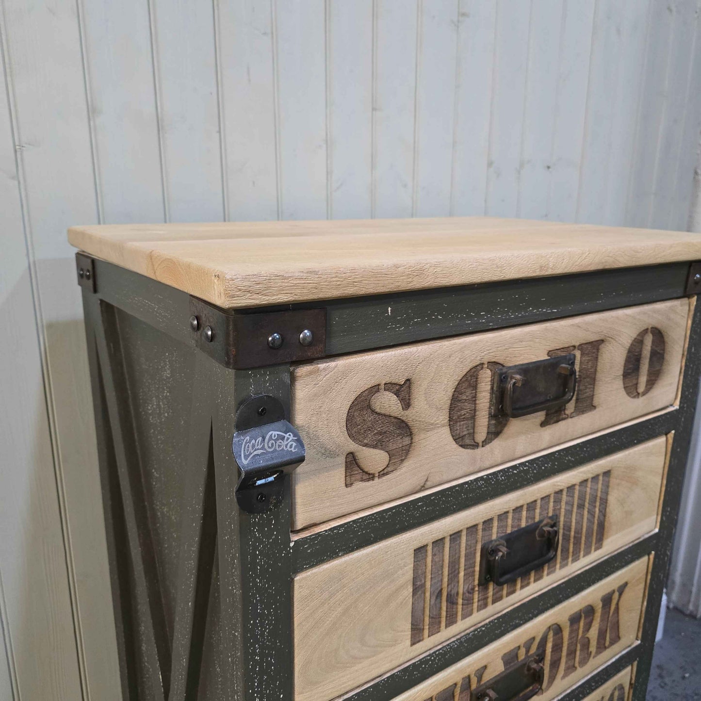 Soho Six Drawer Tall Chest on Wheels - CLEARANCE