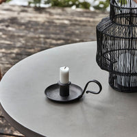 Grab Black Metal Candle Holder 15cm | Annie Mo's