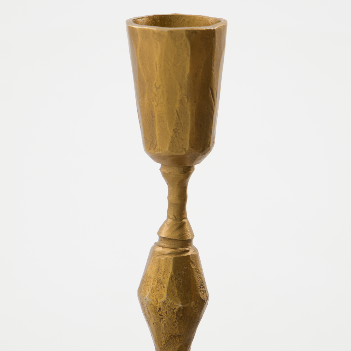 Antiqued Golden Candlestick 20cm