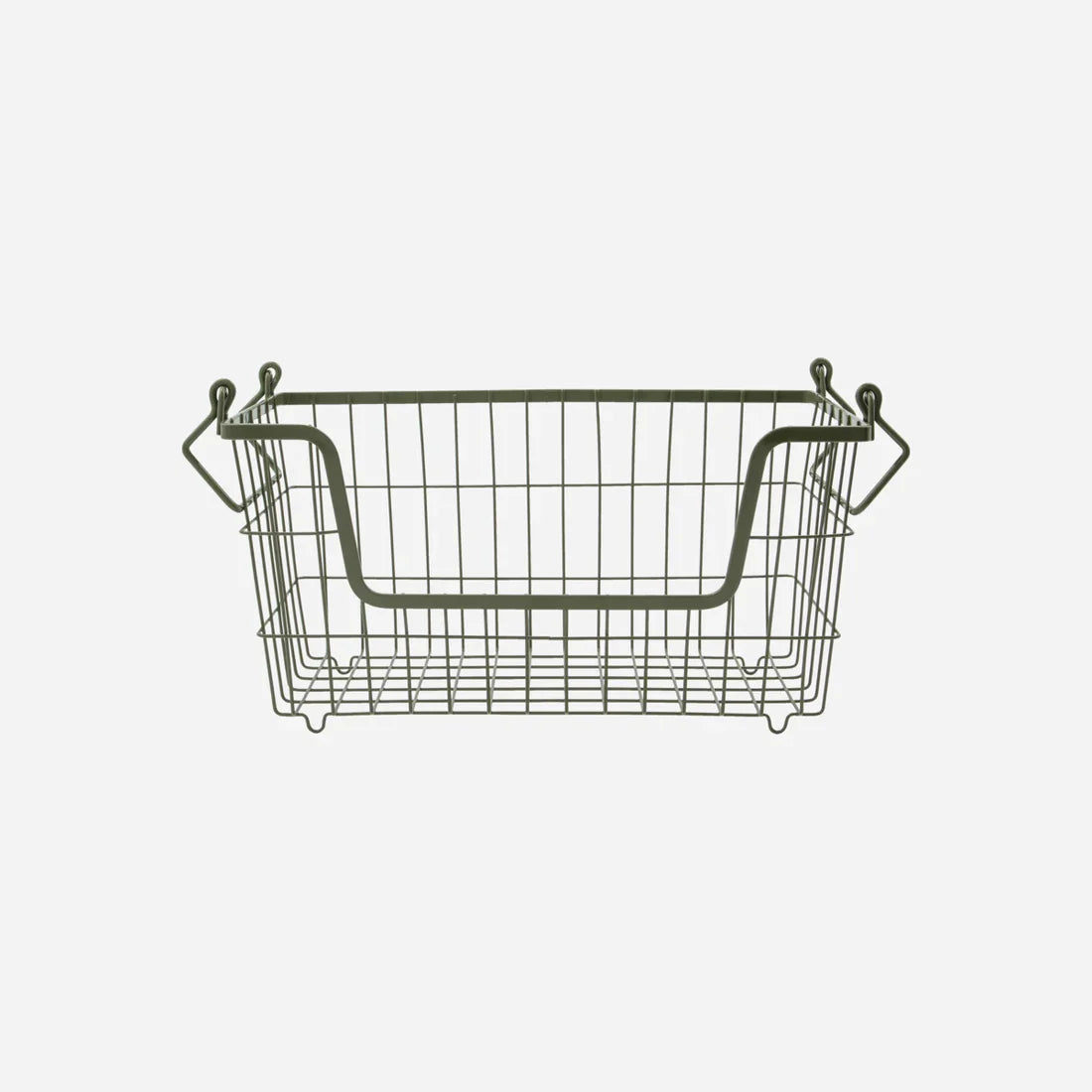 Army Green Stackable Wire Basket 32cm
